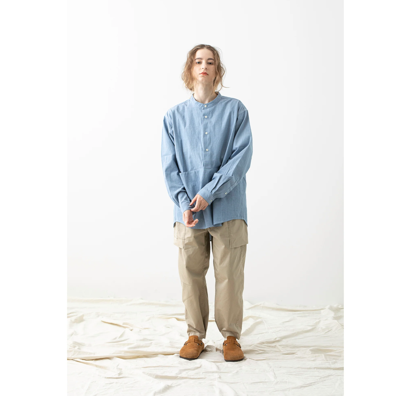 garage green works|FLOWER POCKET DUNGAREE SHIRT