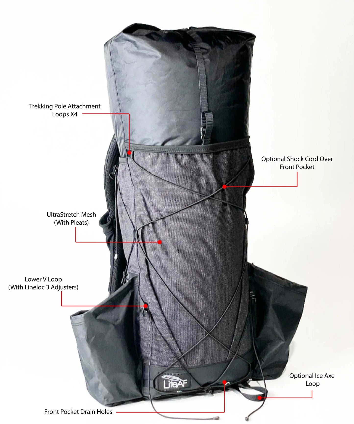 LITE AF|Printed Dyneema 30L CURVE FRAMLESS
