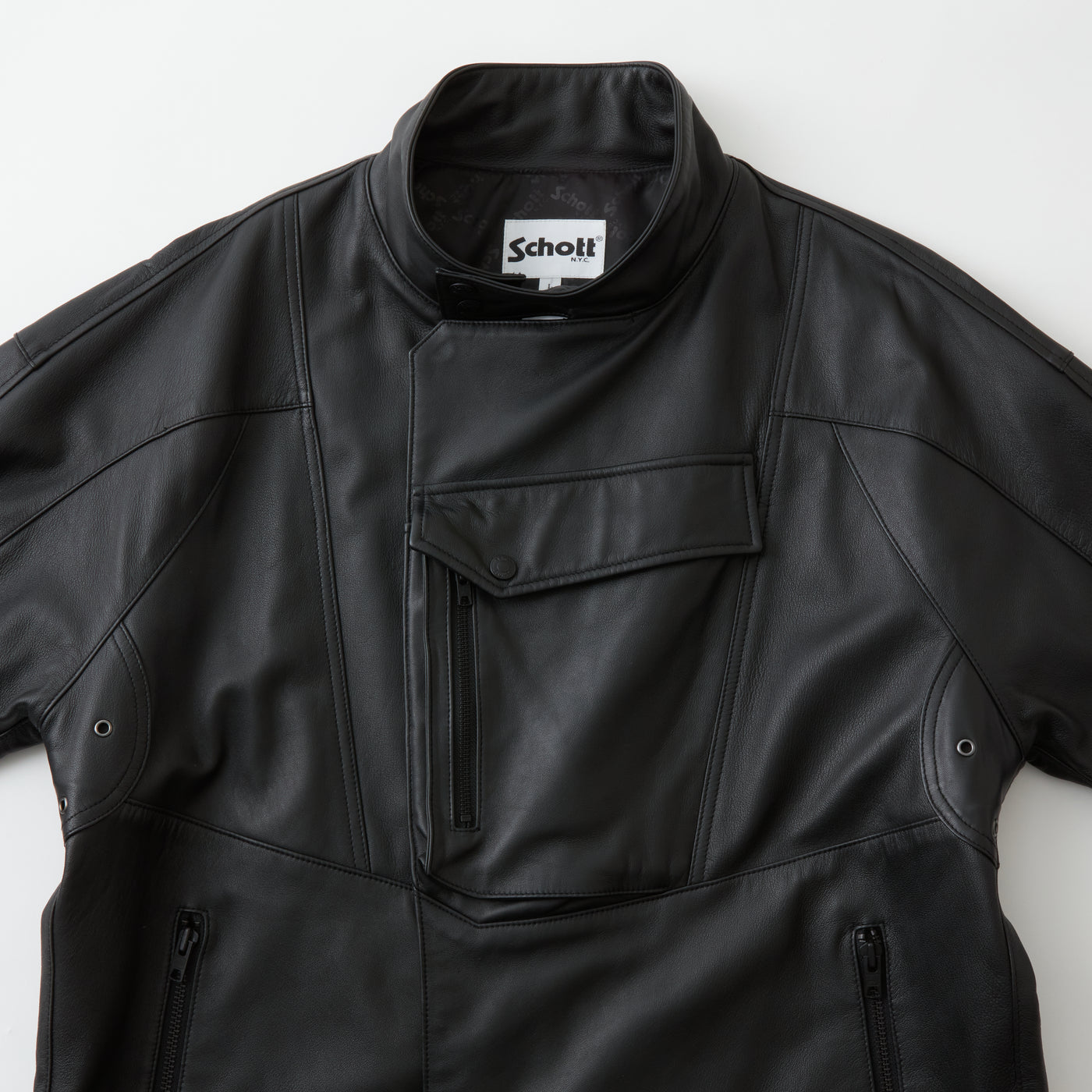 WHITE MOUNTANEERING|WM × Schott SHEEP LEATHER RIDER'S JACKET