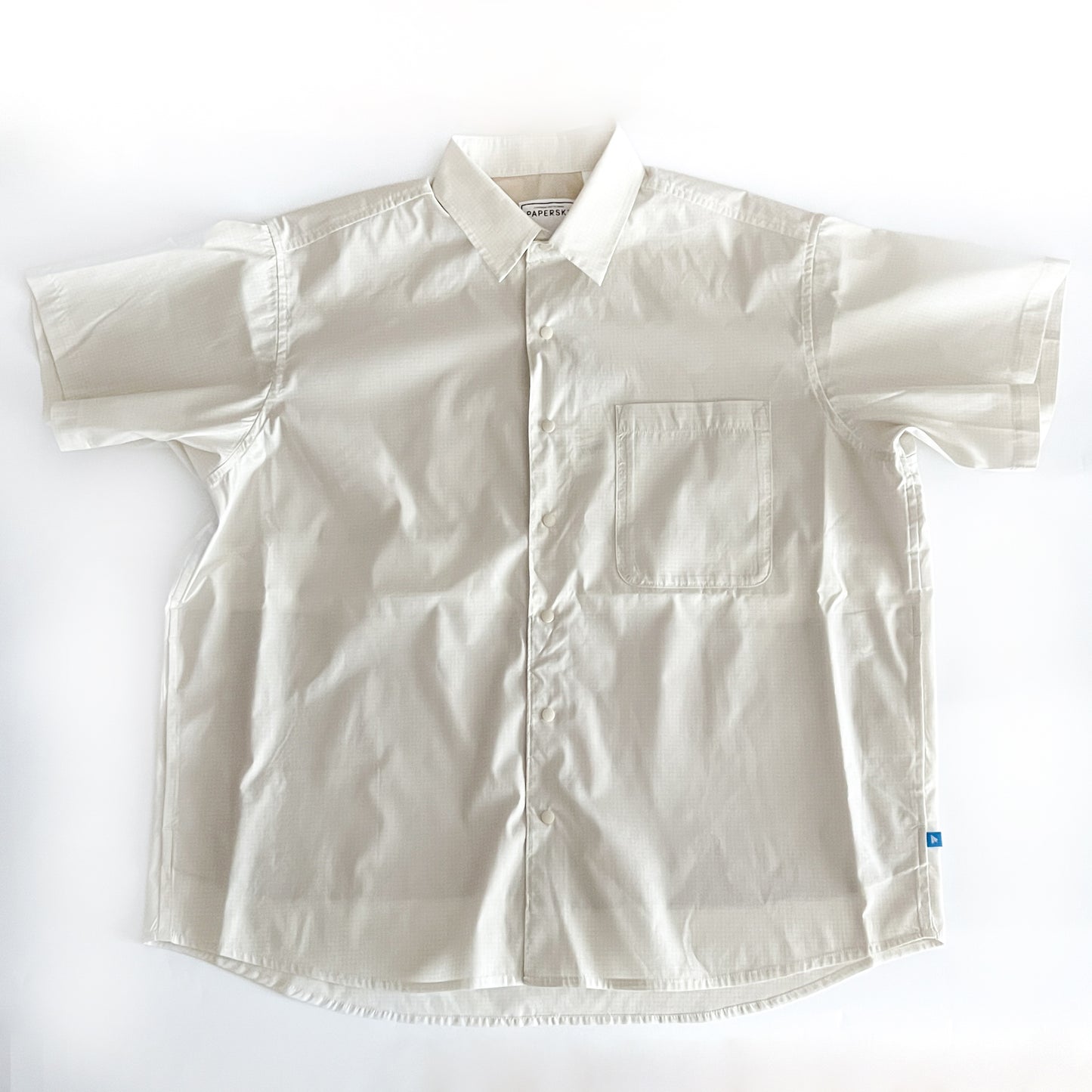 PAPERSKY WEAR|MAGAZINE CHECK BIG HALF SHIRT