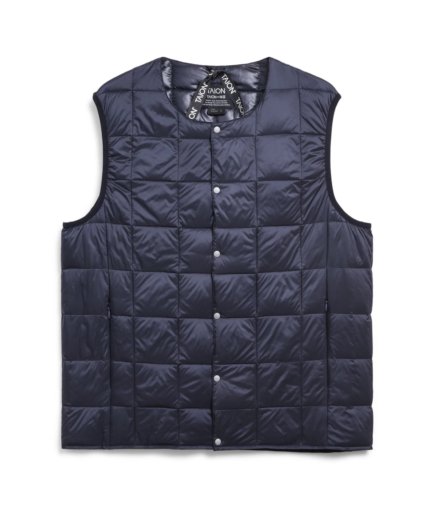 TAION|【MEN】ベーシック クルーネックボタン インナーダウンベスト