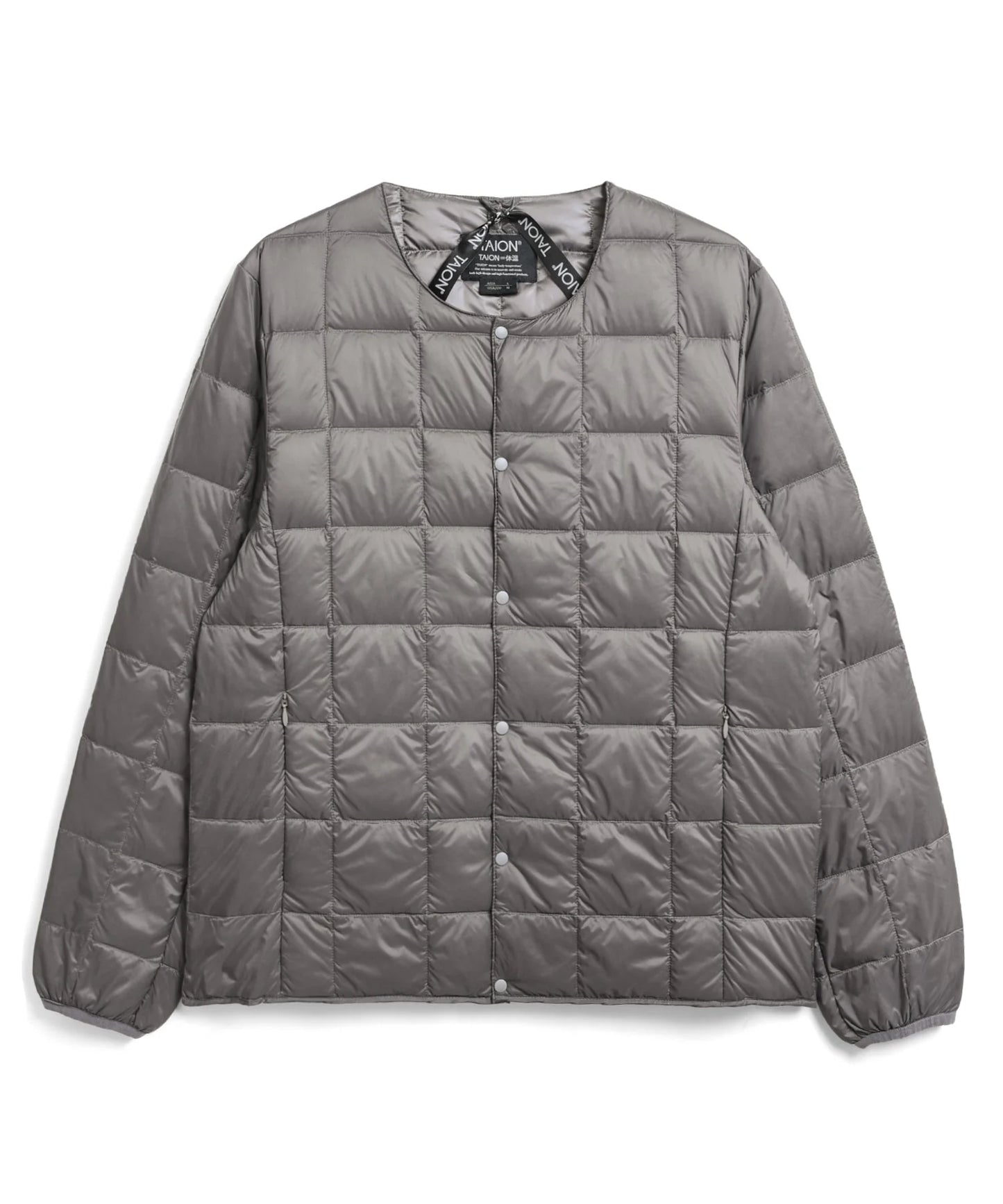 TAION|【MEN】ベーシック クルーネックボタン インナーダウンジャケット