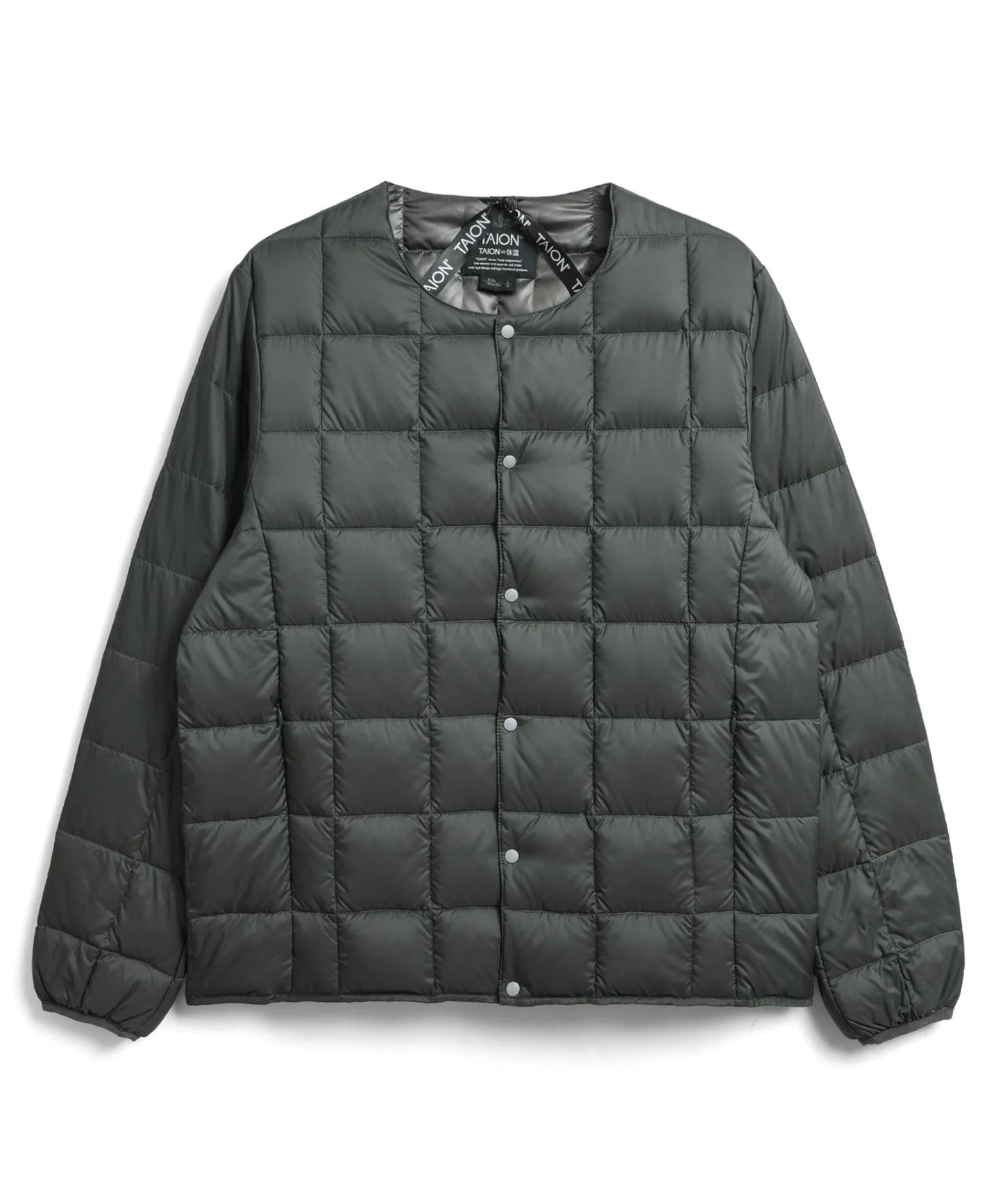 TAION|【MEN】ベーシック クルーネックボタン インナーダウンジャケット