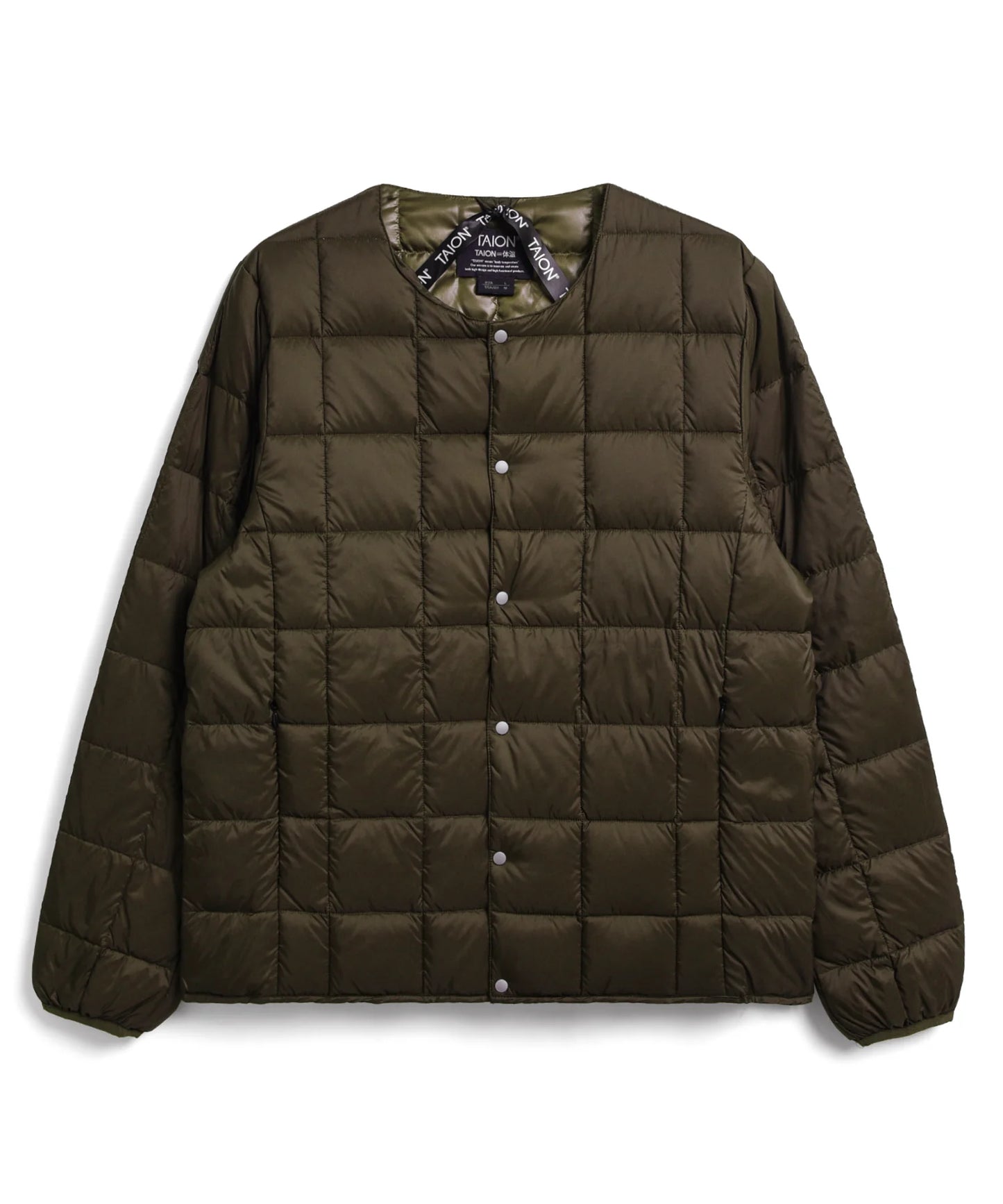 TAION|【MEN】ベーシック クルーネックボタン インナーダウンジャケット