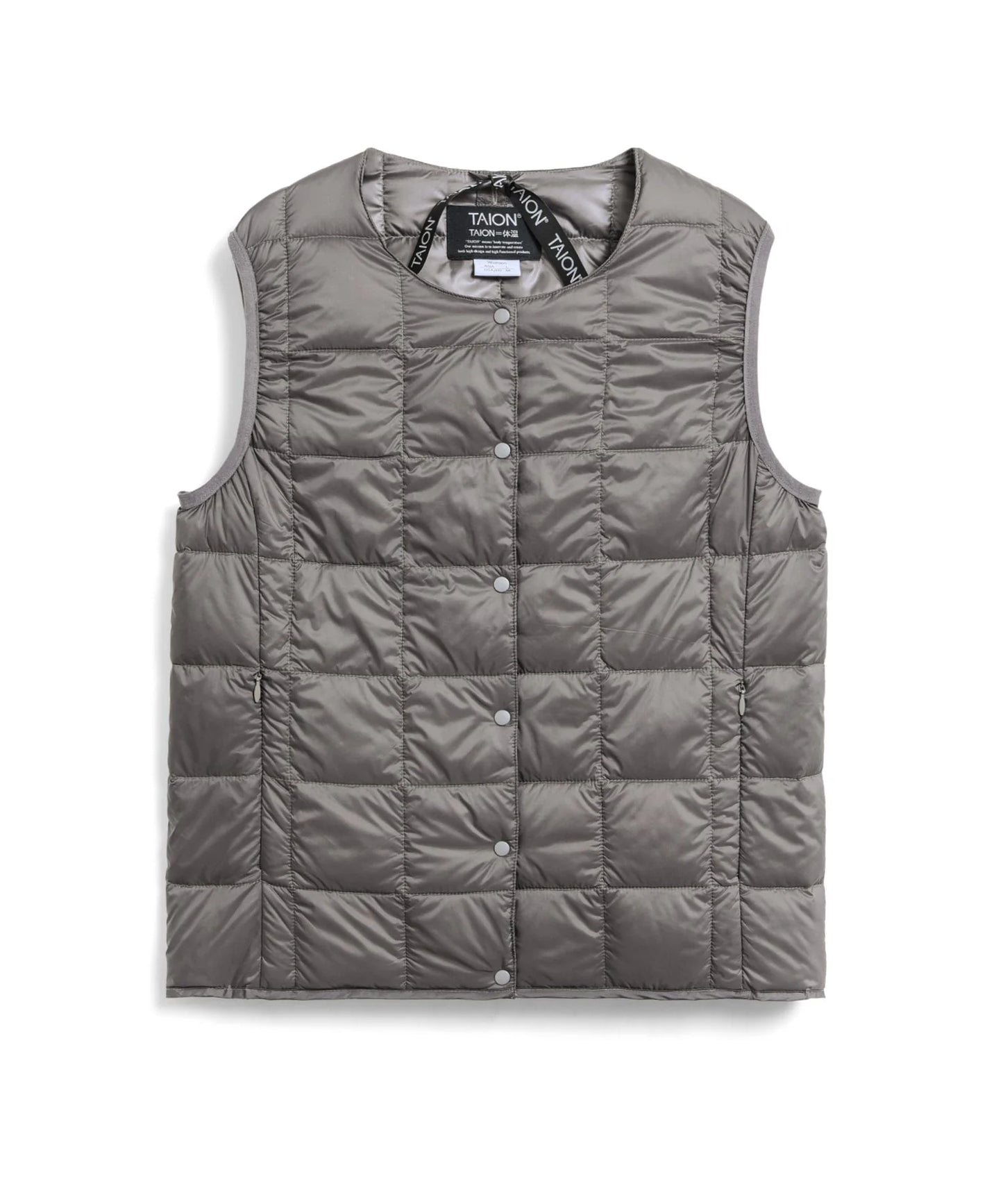 TAION|【MEN】ベーシック クルーネックボタン インナーダウンベスト
