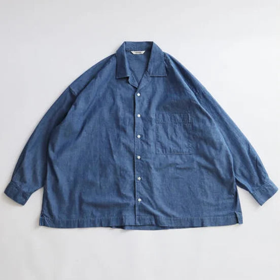 HARVESTY|CHAMBRAY JUMBO SHIRT / シャンブレー ジャンボシャツ