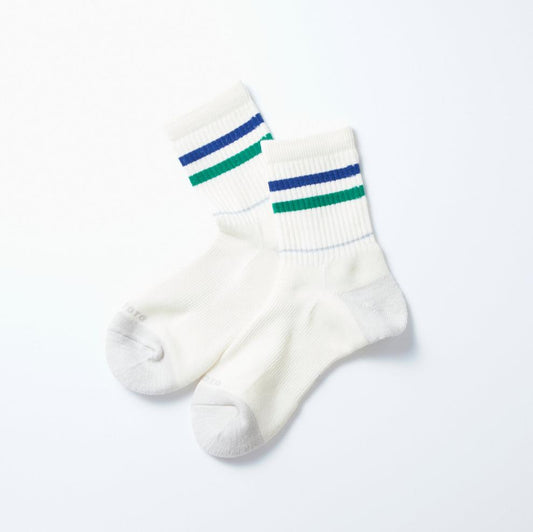 ROTOTO | ALLROUNDER ”2 STRIPE MERINO CREW SOCKS ”