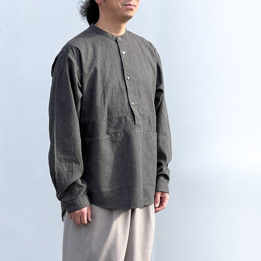 garage green works｜FLOWER POCKET WOOL SHIRTS