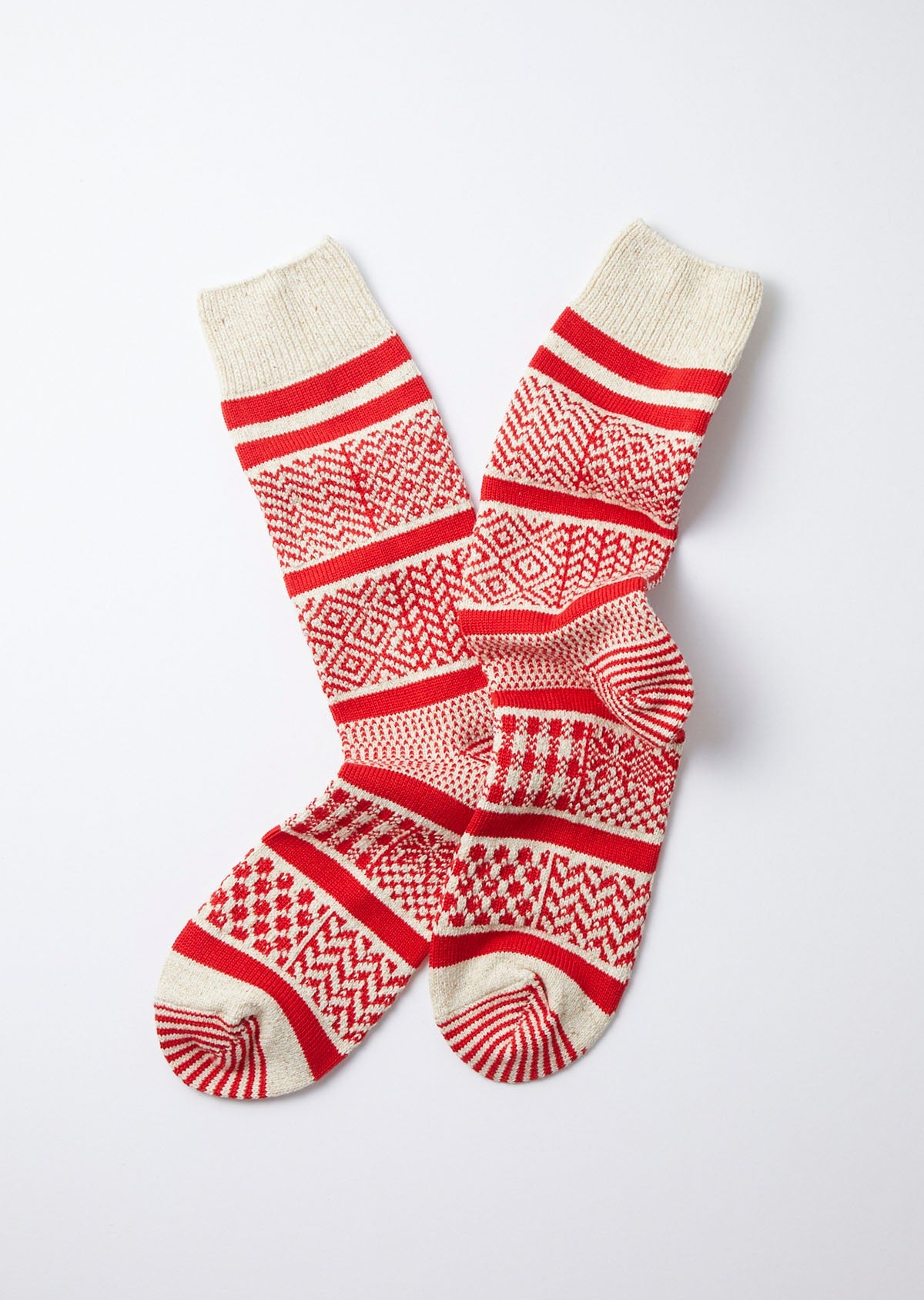 ROTOTO｜MULTI JACQUARD CREW SOCKS