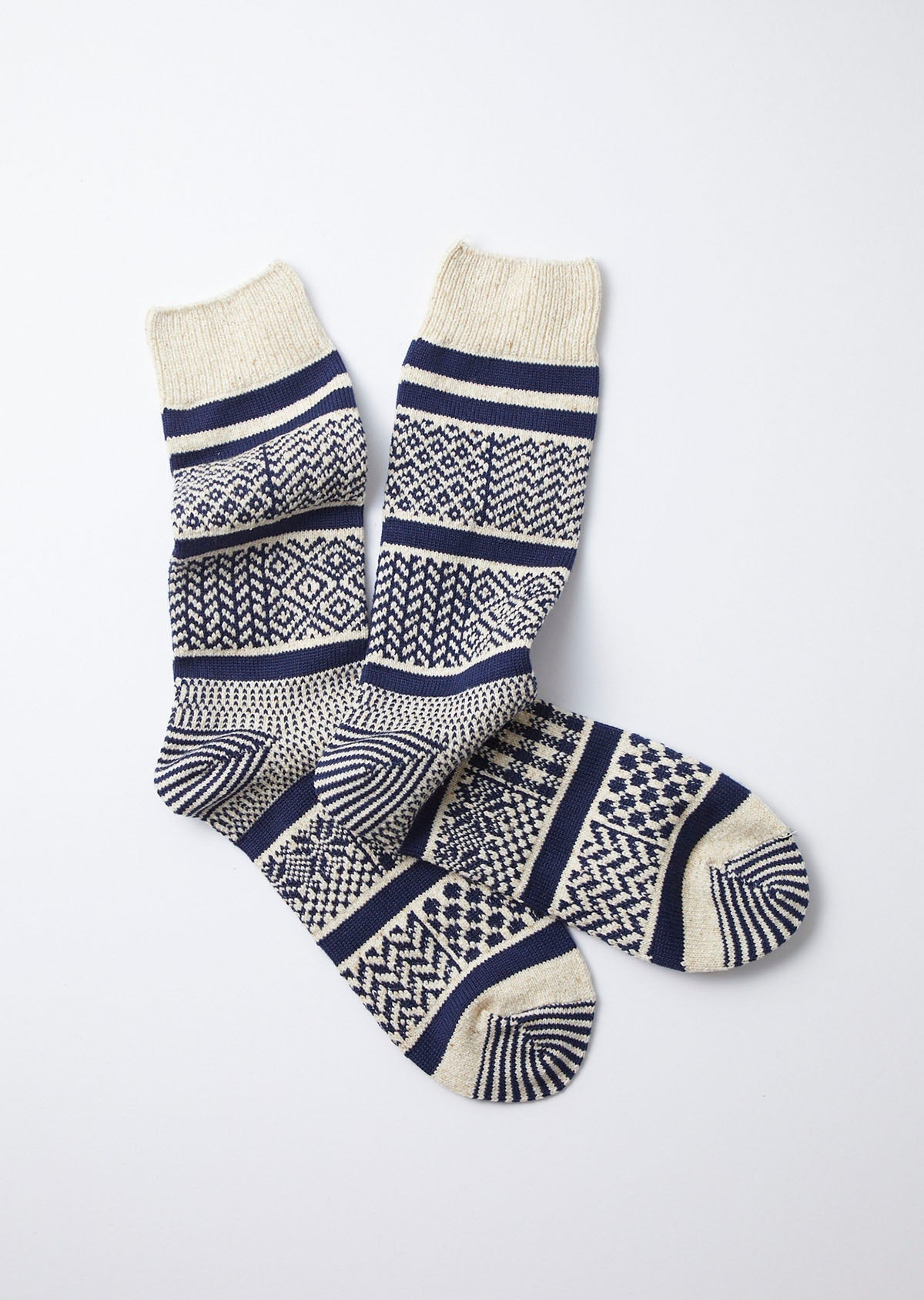 ROTOTO｜MULTI JACQUARD CREW SOCKS