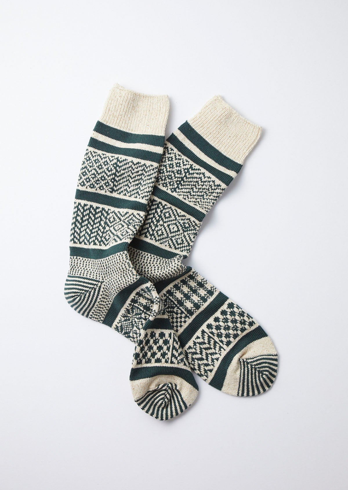 ROTOTO｜MULTI JACQUARD CREW SOCKS